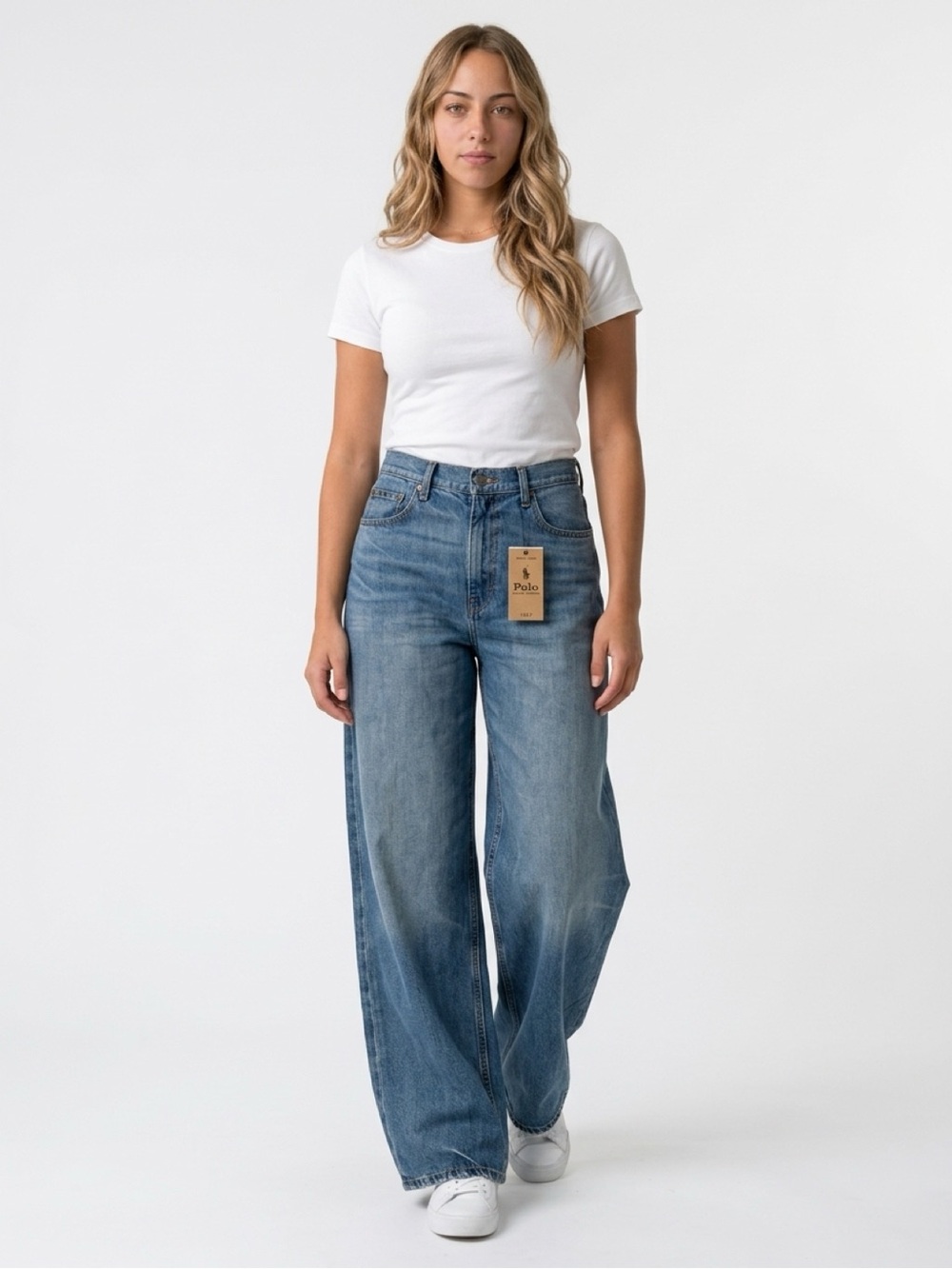 Polo by Ralph Lauren Medium Blue Wide-Leg Jeans - Picture 2 of 11